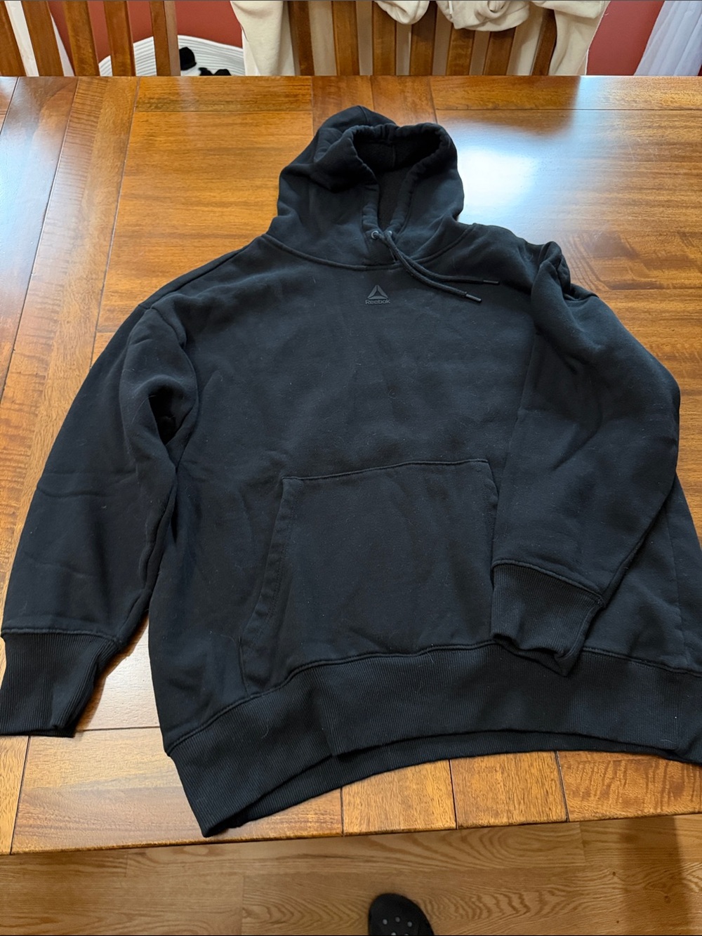 Reebok Black Hooded Pullover Sweatshirt